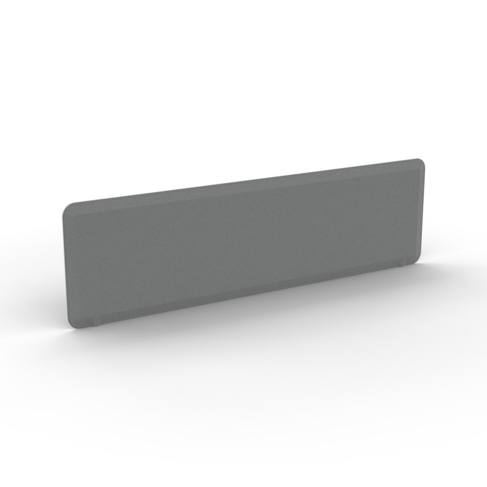 Panneau-cran  acoustique Moody pour bureau bench L.140 cm  Tissu Gris - Fixation Alu