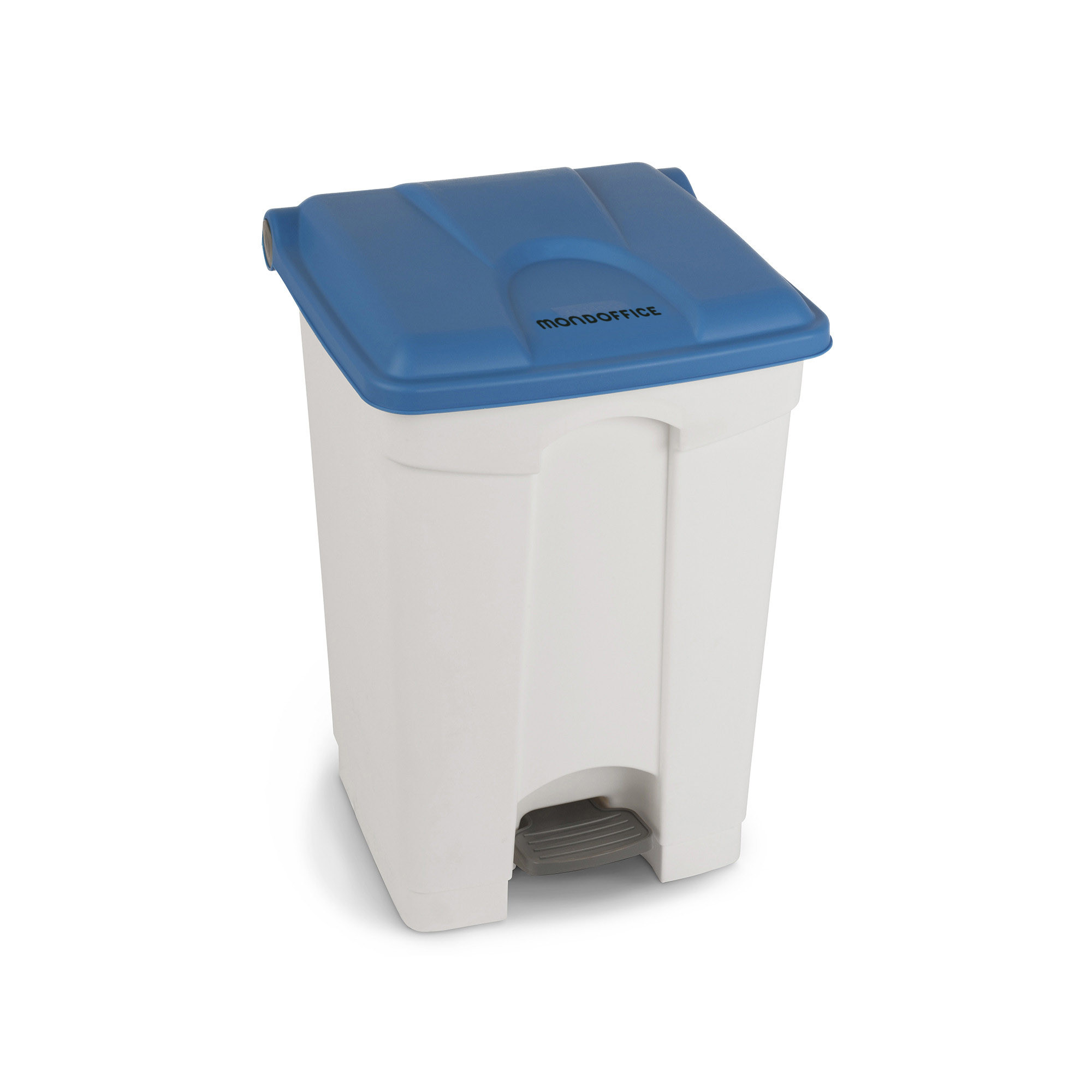 MONDOFFICE Poubelle à pédale en plastique 45L bleu