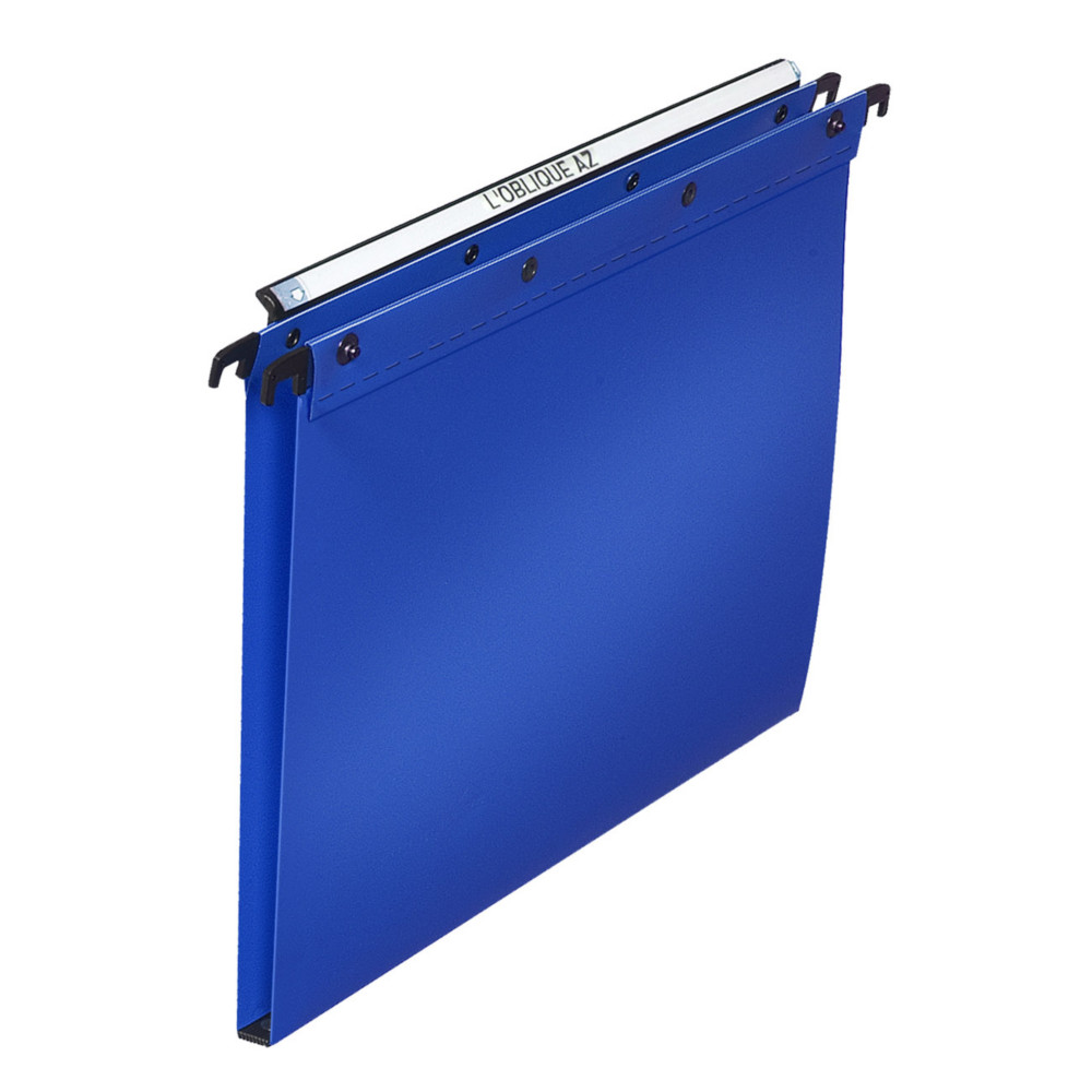 Elba Dossier suspendus pour tiroir Ultimate A4 Polypropylne - 150 feuilles - Fond U 15 mm - Bleu - Lot de 10