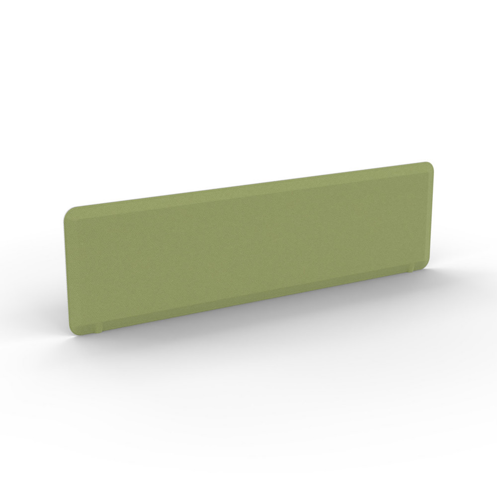 Panneau-cran  acoustique Moody pour bureau bench L.140 cm  Tissu Vert - Fixation Alu