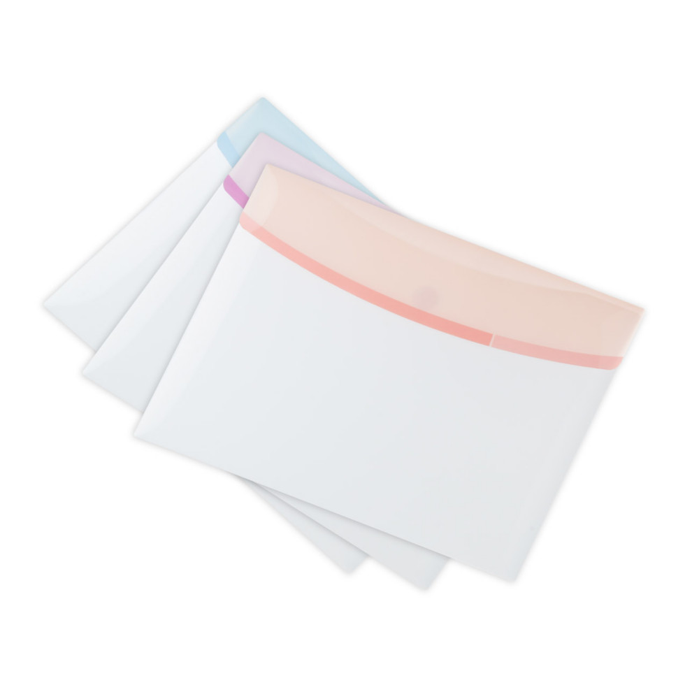 DJOIS by Tarifold Pochettes-enveloppes Color Dream A4 polypropylne assorties  - lot de 6
