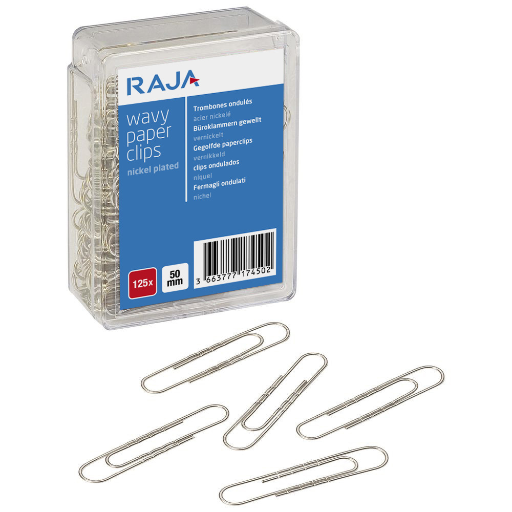 RAJA Trombones onduls 50 mm en acier galvanis - Bote de 125