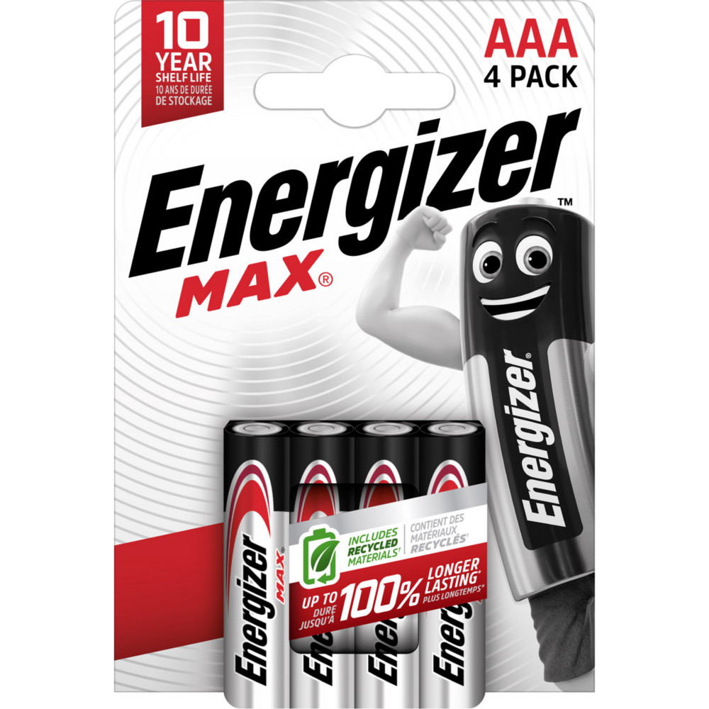 Energizer Pile alcaline AAA / LR3 Max - Lot de 4
