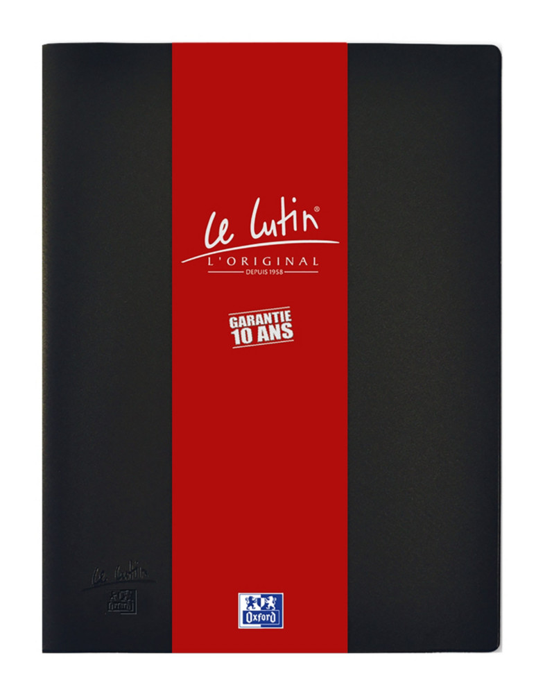 Oxford Porte vues Le Lutin L'Original A4 - PVC - 40 pochettes - 80 vues - Noir