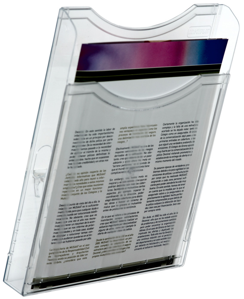 Archivo 2000 Corbeille murale verticale format A4 transparent - 1 Case