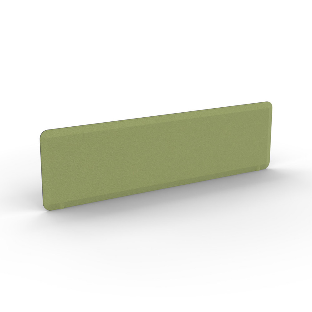 Panneau-cran  acoustique Moody pour bureau bench L.140 cm  Tissu Vert - Fixation Noire