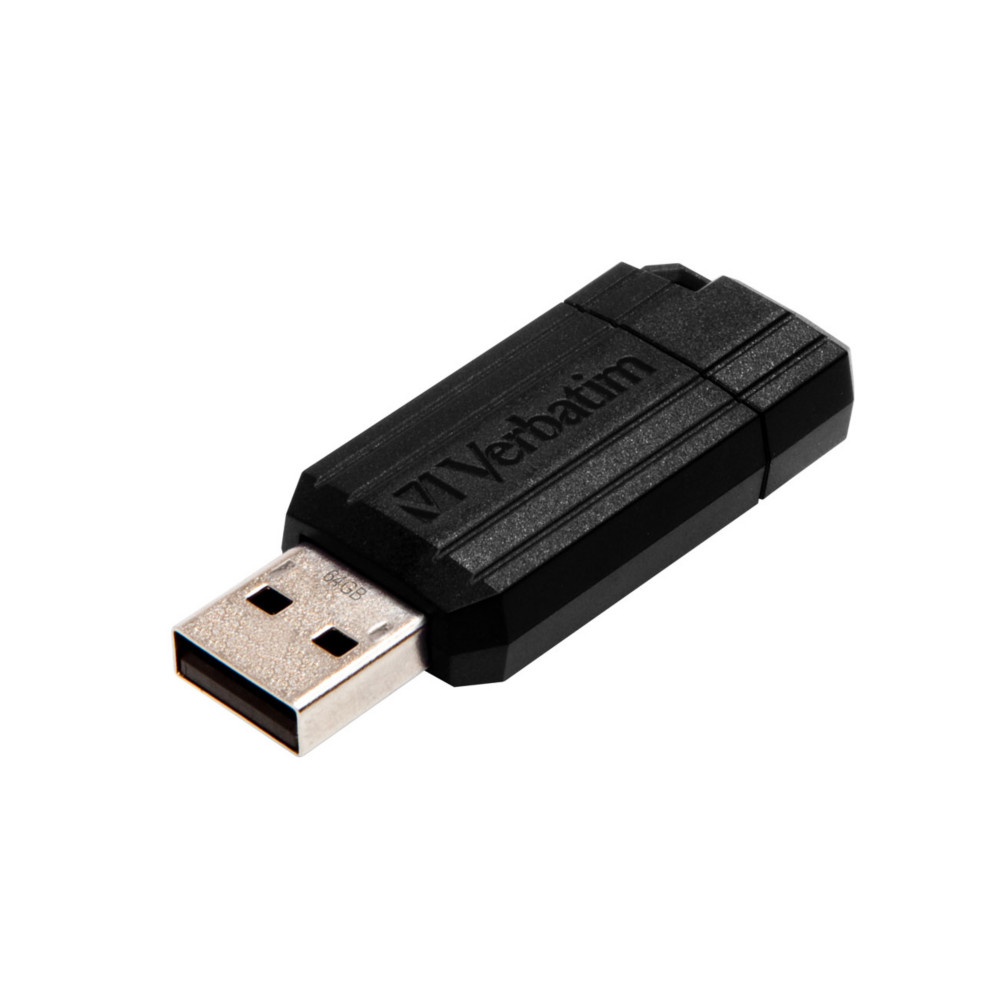 Verbatim Cl USB 2.0 rtractable PinStripe 16 Go - Noir
