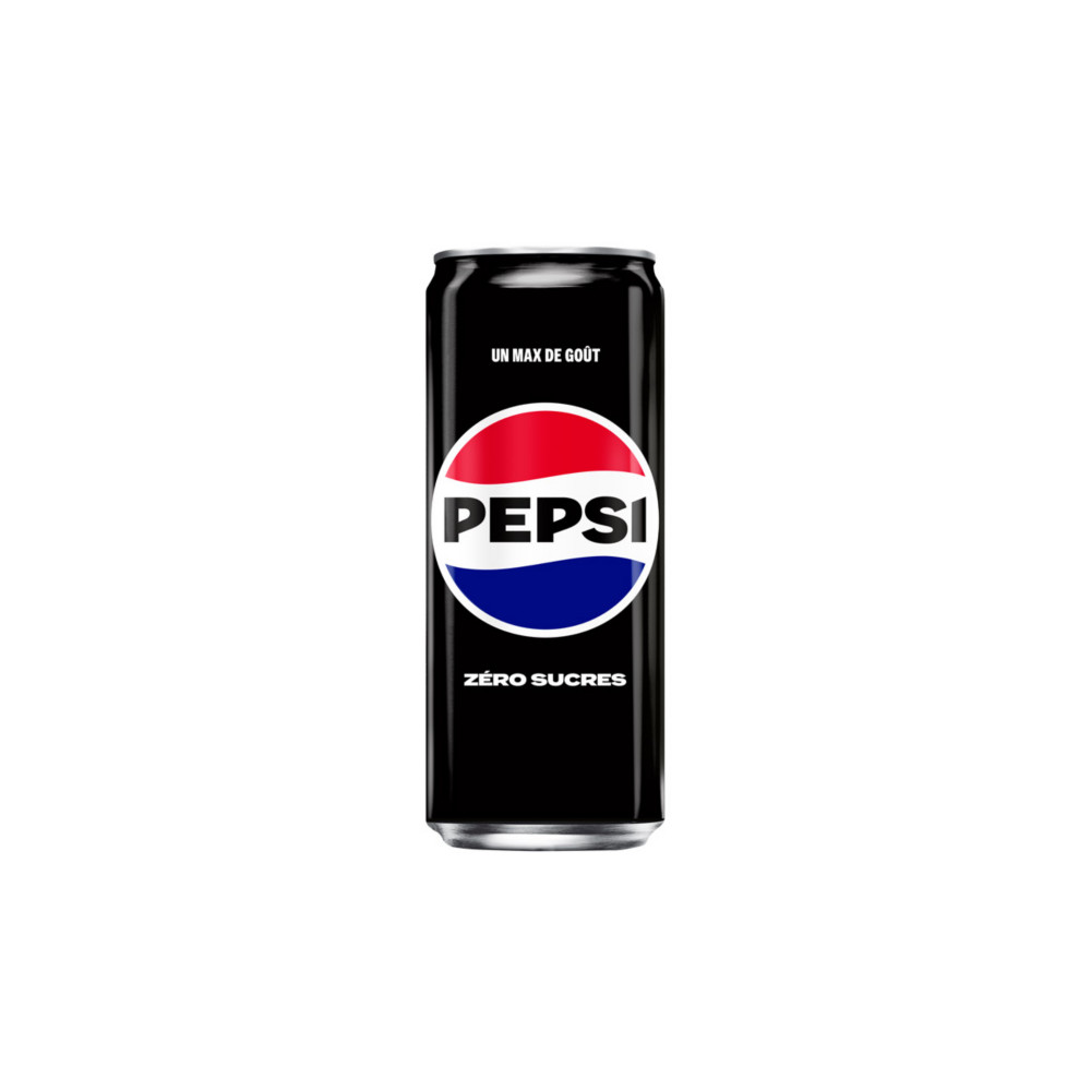 Pepsi soda Cola sans sucres canette slim 33 cl - Lot de 24