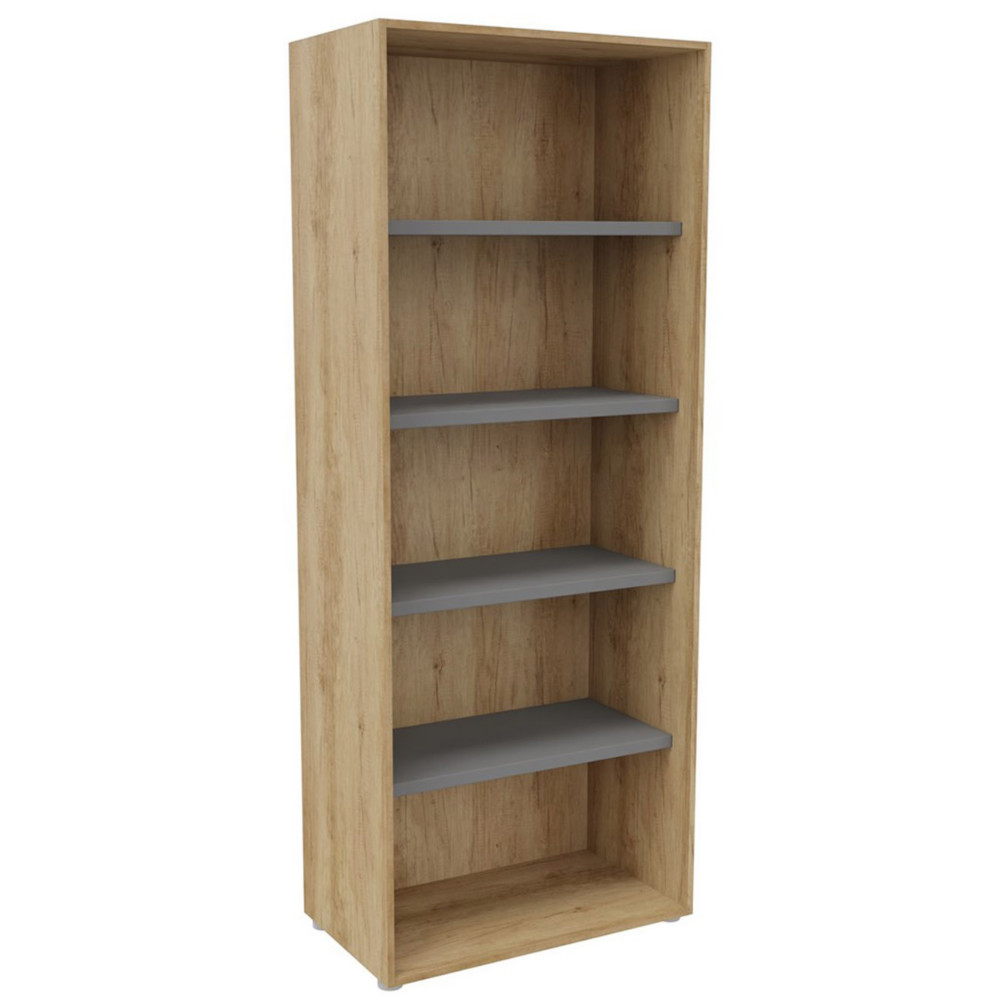 Bibliothque haute sans porte L.80 x P.48 x H.201 cm - Chne Nebraska