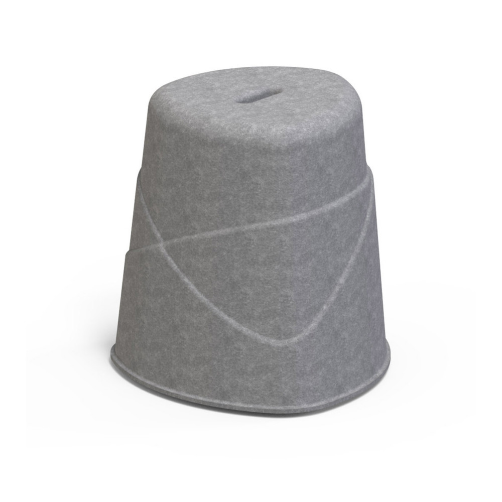 Alba Tabouret Nimbo cologique en PET Empilable - Hauteur 48 cm - Gris