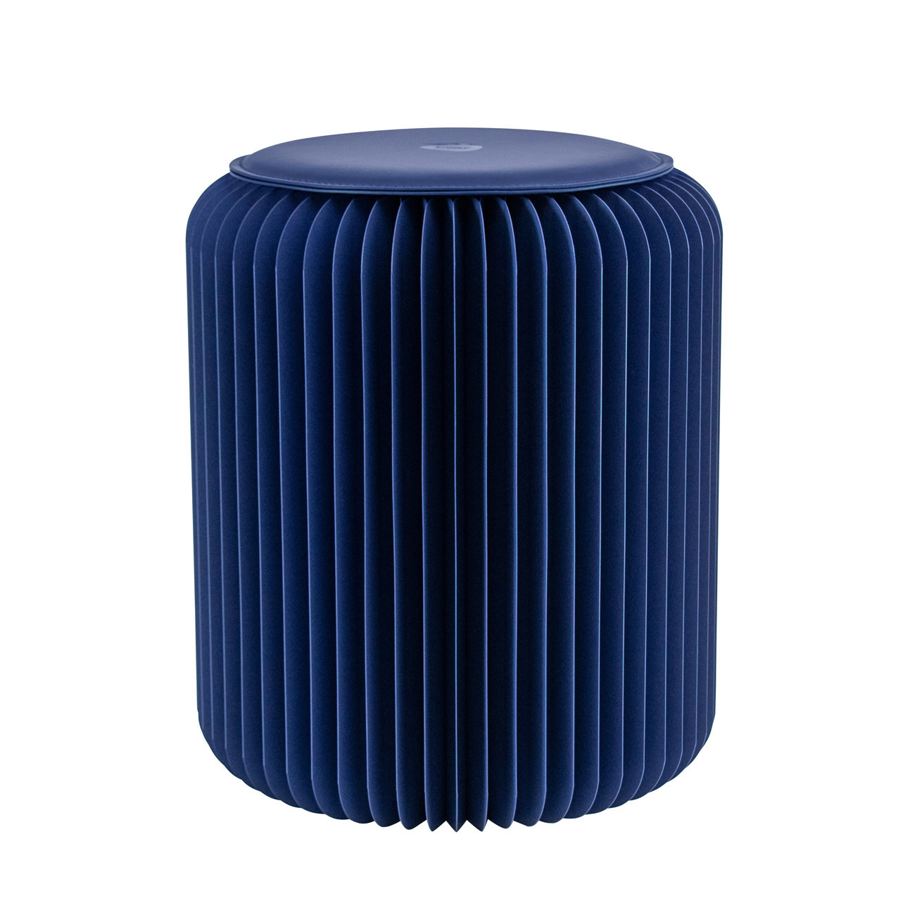 Paperflow Tabouret pliable Flexistool design accordéon H. 42 avec son coussin - Bleu