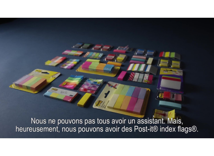 Marque-Pages Post-It®, Petit, Jaune, Rouge, Bleu et Vert, 11.9 mm x 43.2  mm, 35 Marque-Pages/Dévidoir, 4 Dévidoirs/Paquet