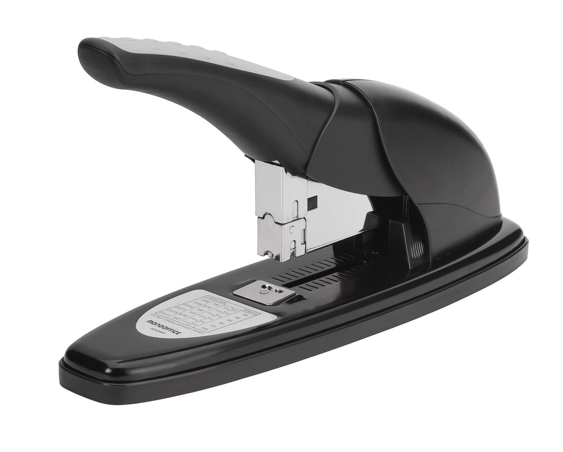 MONDOFFICE+Agrafeuse+de+bureau+-+Agrafes+23/6+à+23/15+-+Capacite+130+feuilles+-+Noir