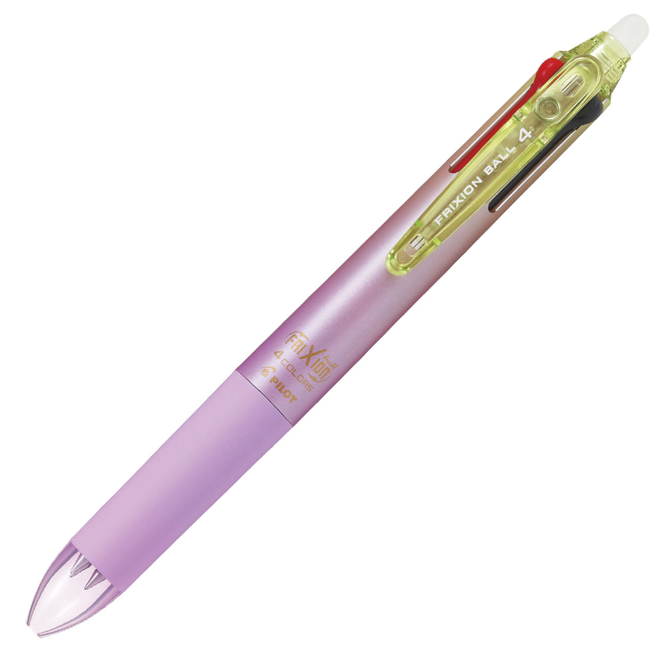 Pilot FriXion Ball Stylo 4 couleurs roller encre gel effaçable et rechargeable Pointe fine Corps