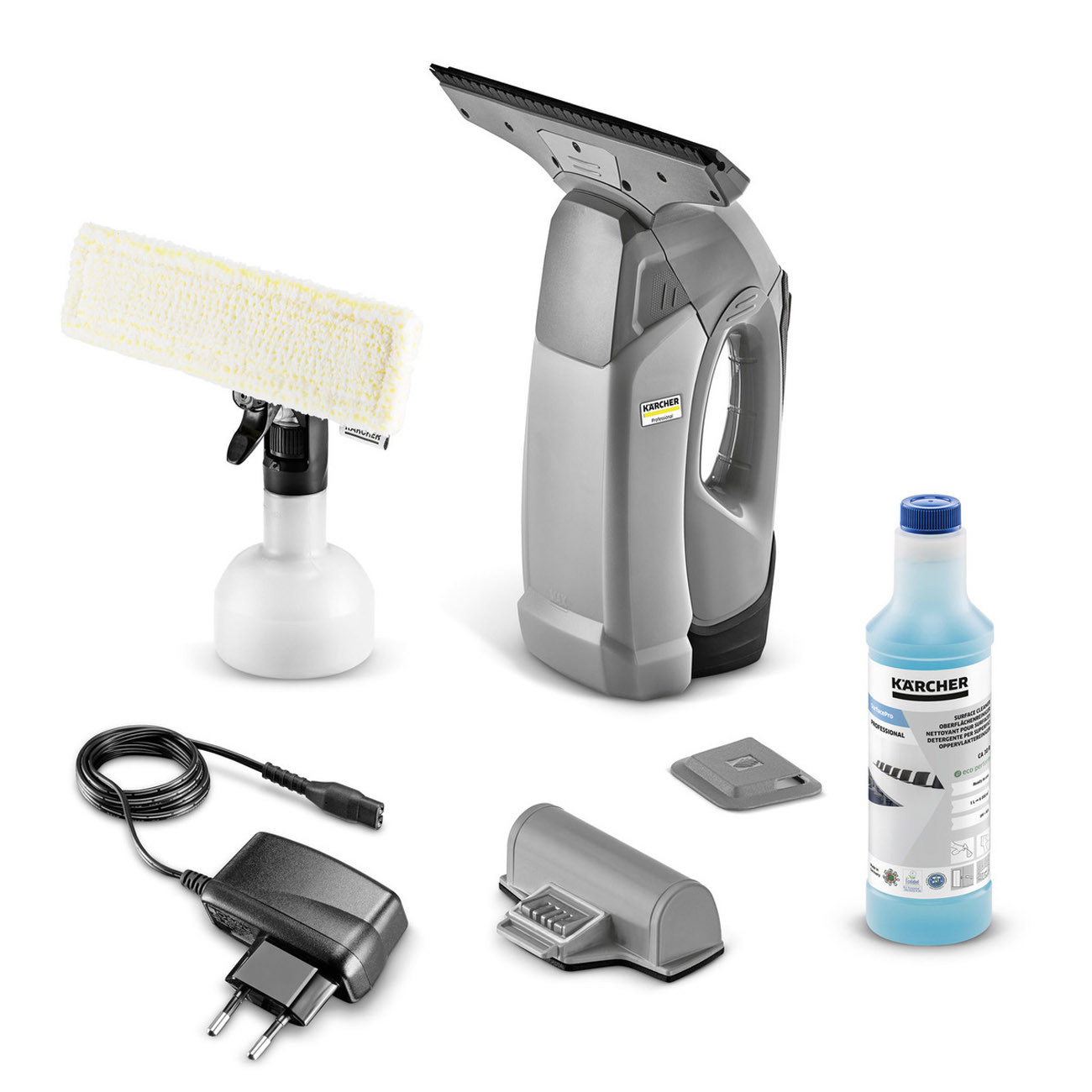 Karcher Nettoyeur de vitre WVP10 sur batterie 200 ml Bonnette microfibre intérieur