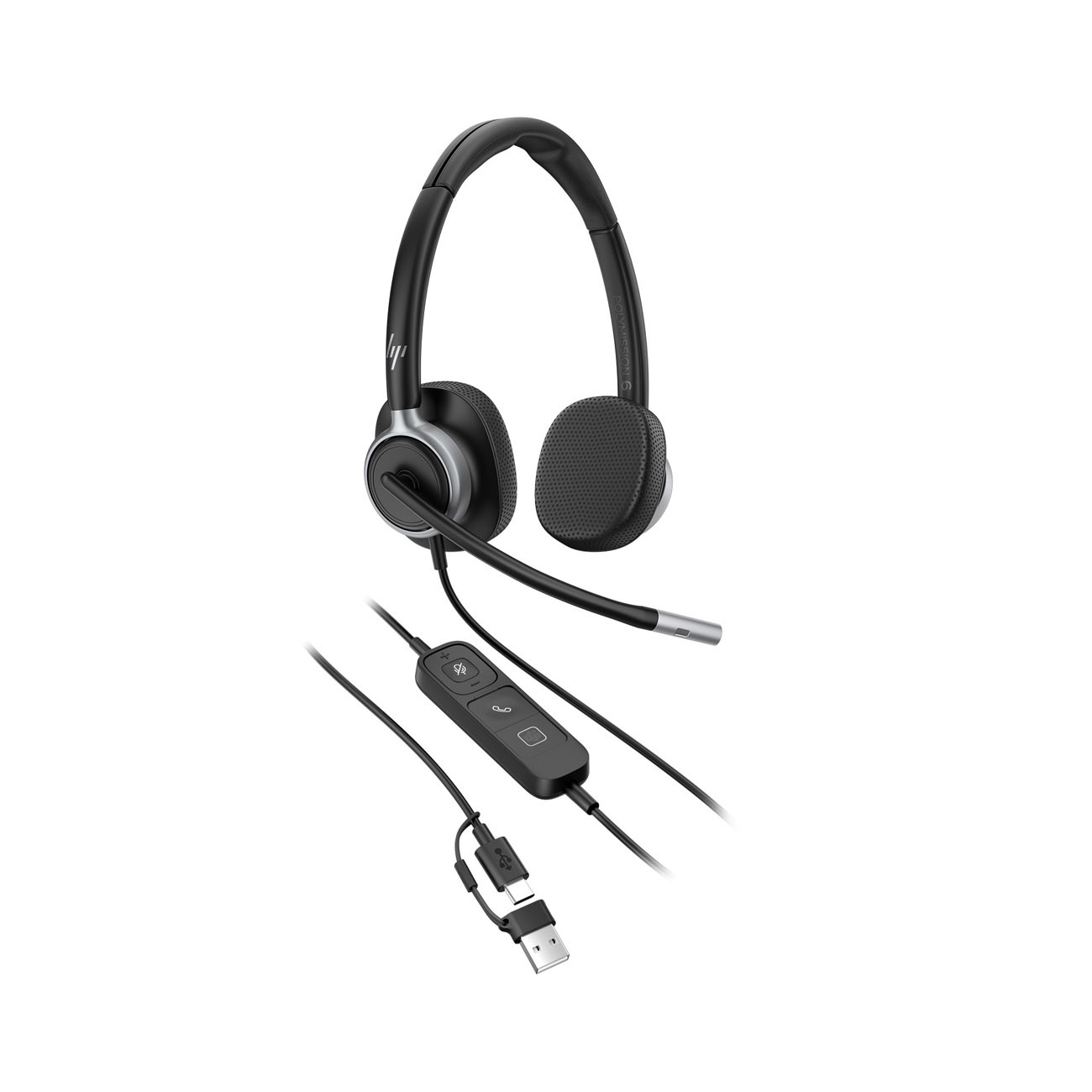 HP Poly Micro-casque filaire Mission 625 Duo - Connexion USB-C/A