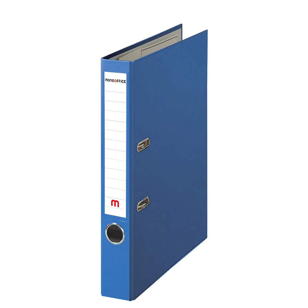 MONDOFFICE Classeur à levier A4 Premium Polypropylène - Dos 5 cm - Bleu