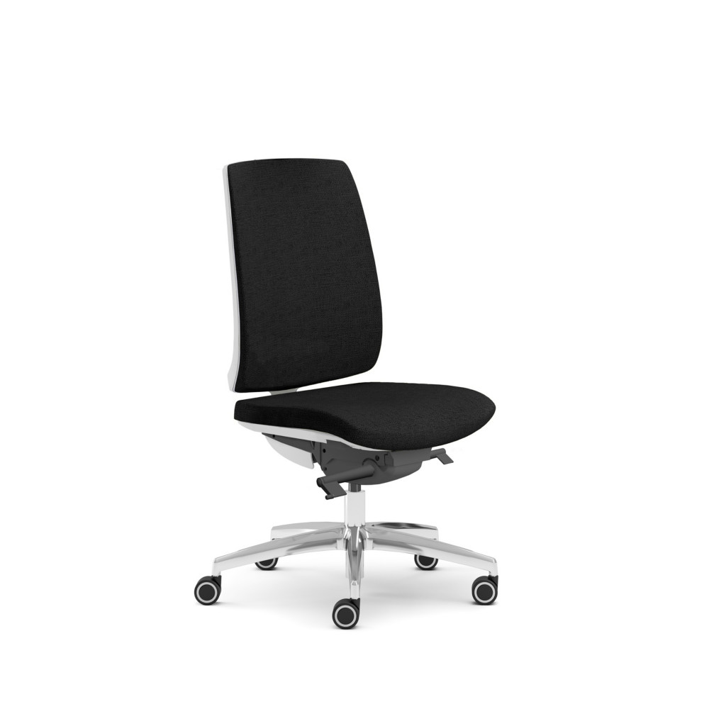 Sige de bureau Tarah Blanc pitement alu / tissu Noir