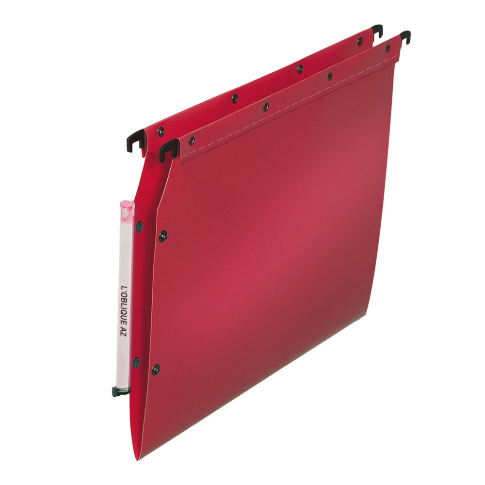 Elba Dossier suspendus pour armoire Ultimate A4 Polypropylne - 100 feuilles - Fond V - Rouge - Lot de 10