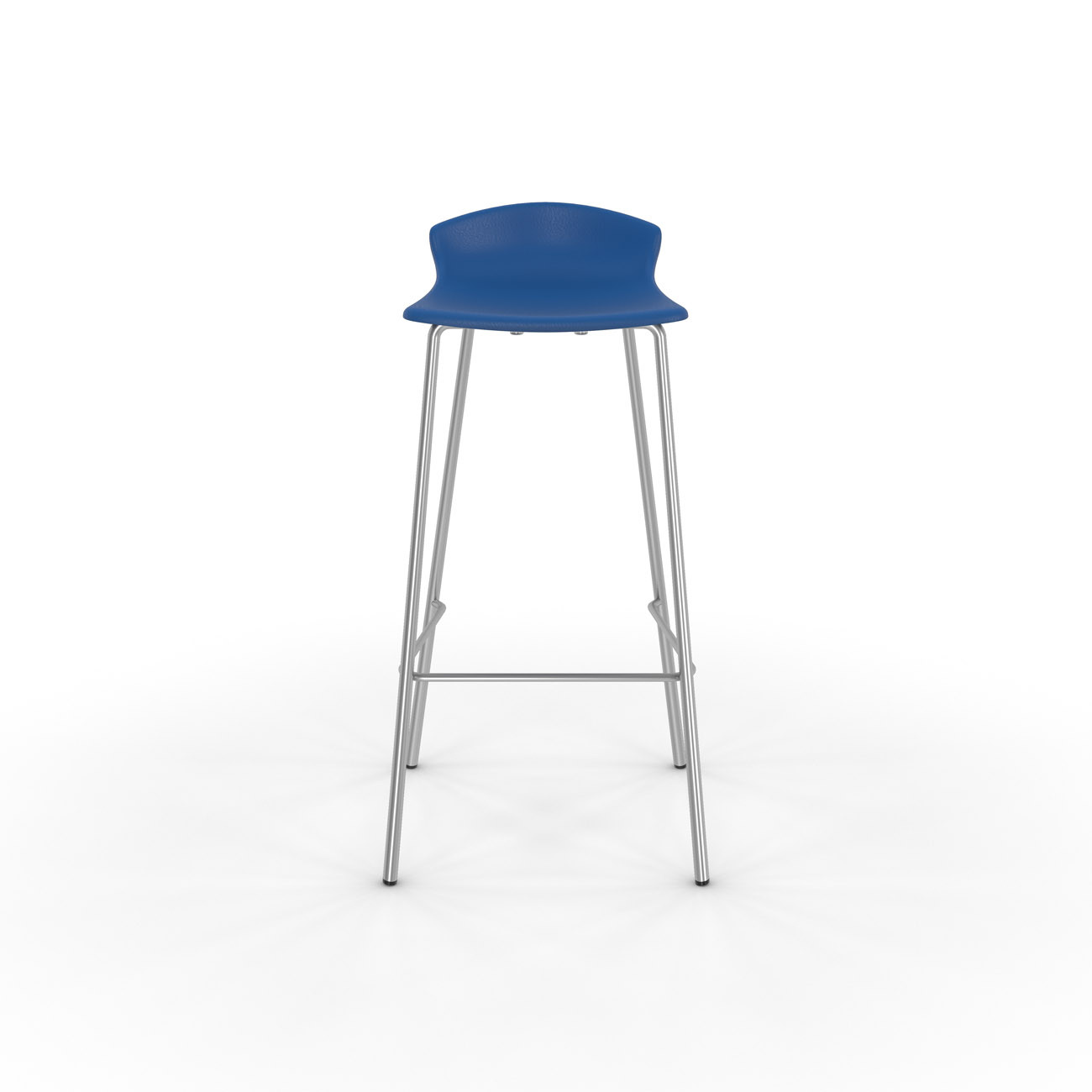 Tabouret haut de restauration Fingal -Assise polypropylène Bleu