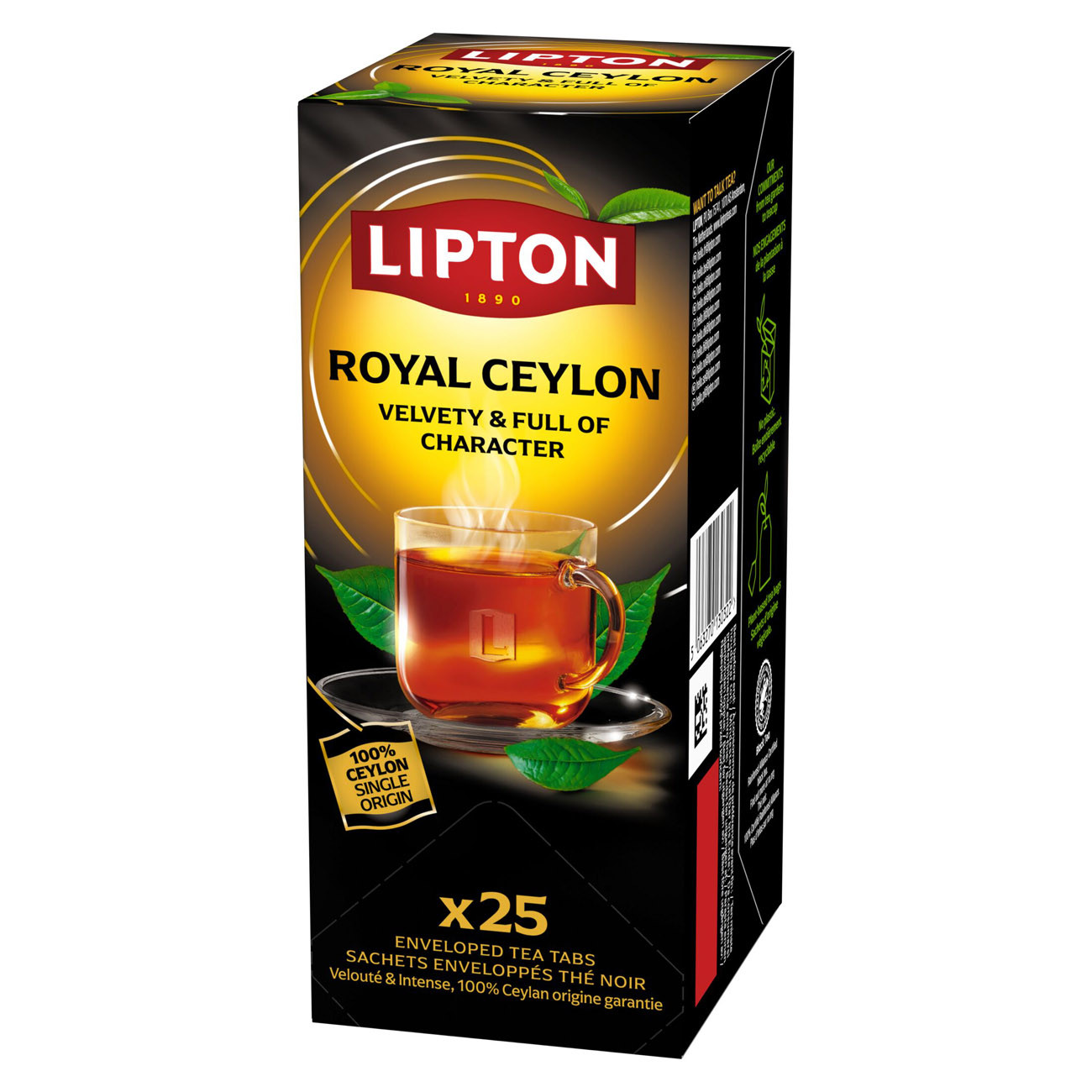 Lipton Feel Good Selection Thé Noir Ceylan - 25 sachets fraîcheur
