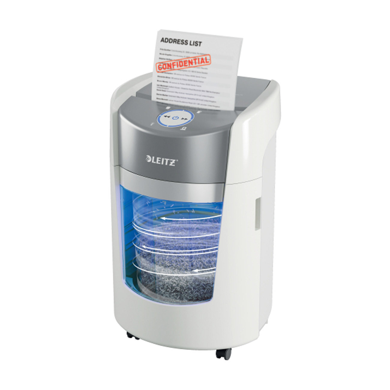 Leitz Destructeur de documents IQ OptiMax Small Office 350 Coupe micro Sécurité P5 Corbeille 22