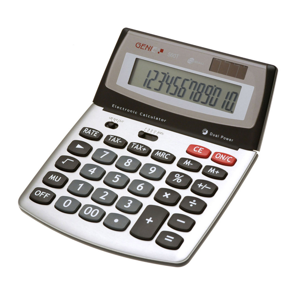Genie Calculatrice de bureau 560T solaire Giftbox - 12 chiffres