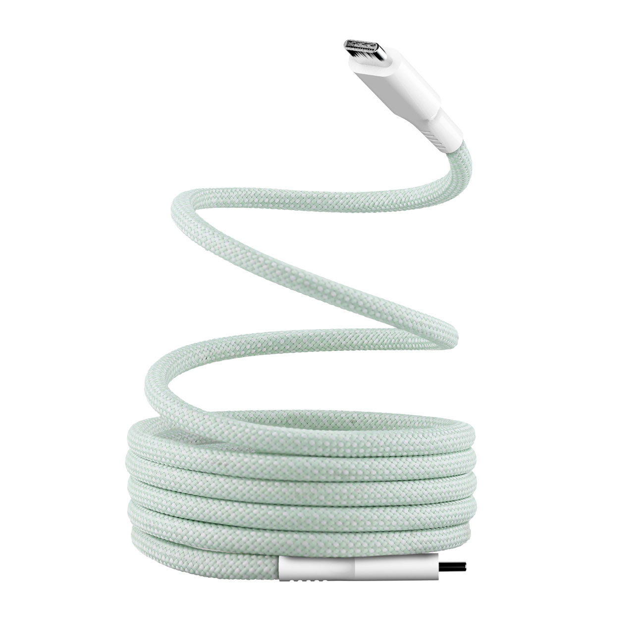 TNB Câble USB-C vers USB-C avec gaine magnétique anti nœuds - 1,5 m - Vert
