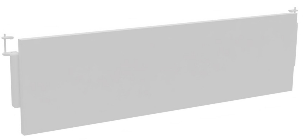 Voile de fond Burocolor Blanc pour bureau L.160 cm pieds Aluminium