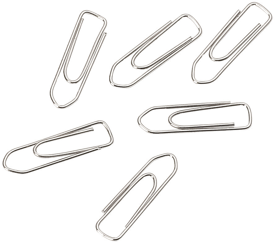 MONDOFFICE Trombones acier nickelé 25 mm bout chevron - Boîte de 100