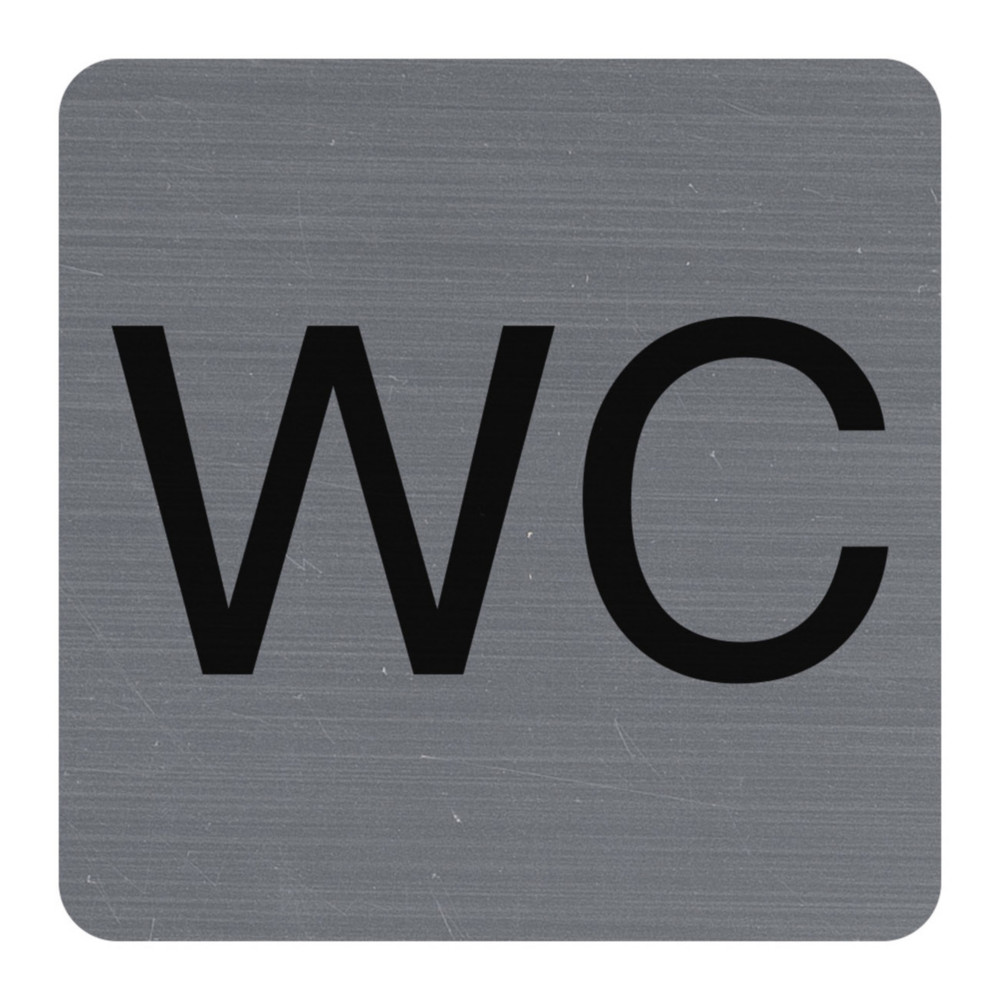 Exacompta Plaque signaltique adhsive symbole WC - Carr Gris