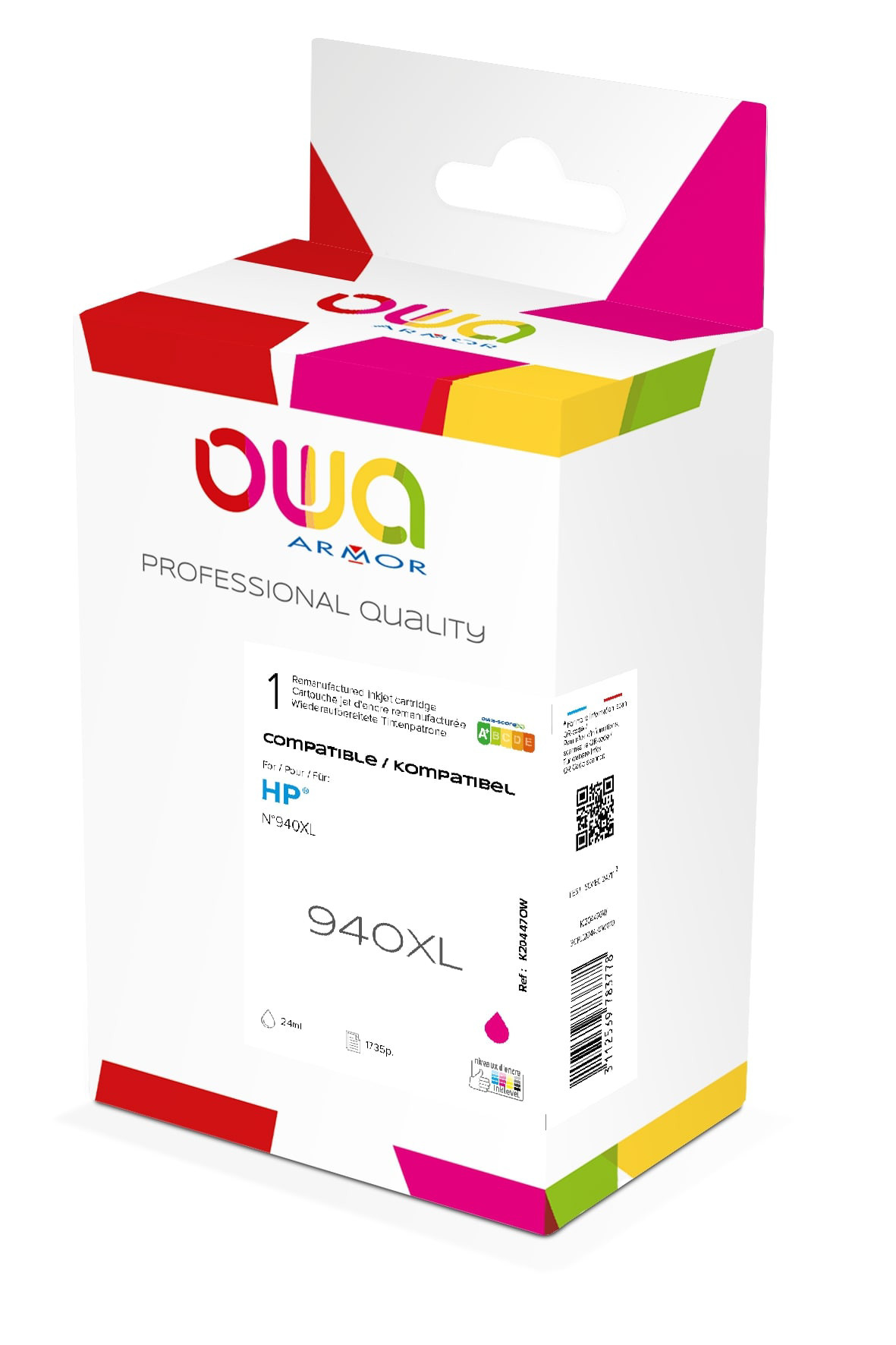 OWA Cartouche d'encre compatible HP 940XL C4908AE - K20447OW - Magenta