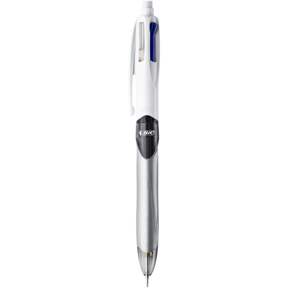 BIC 4 couleurs Multifonction 3+1HB Stylo bille rtractable pointe moyenne 1 mm + porte-mine