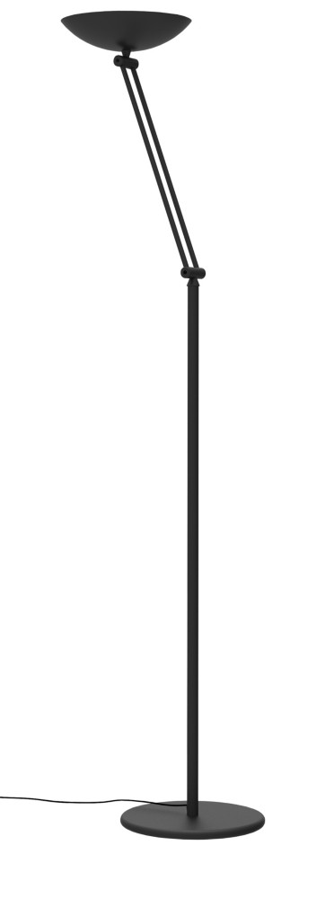 Aluminor Lampadaire Lib - Led intgr - 30,5W -Bras et tte articuls - Variateur d'intensit - Noir