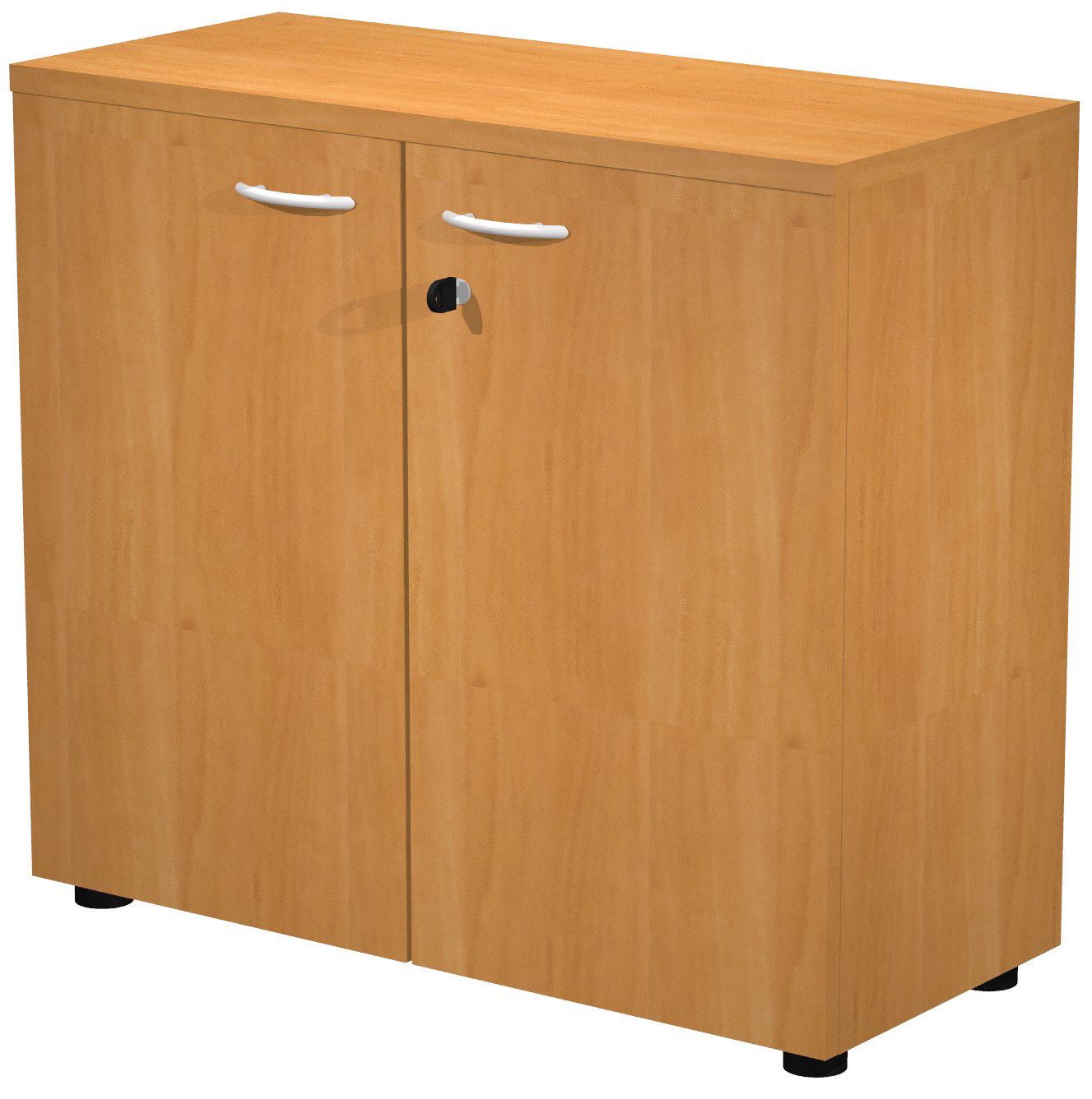 Armoire basse Pronto - L.80 x H.72 cm - 2 portes - Aulne