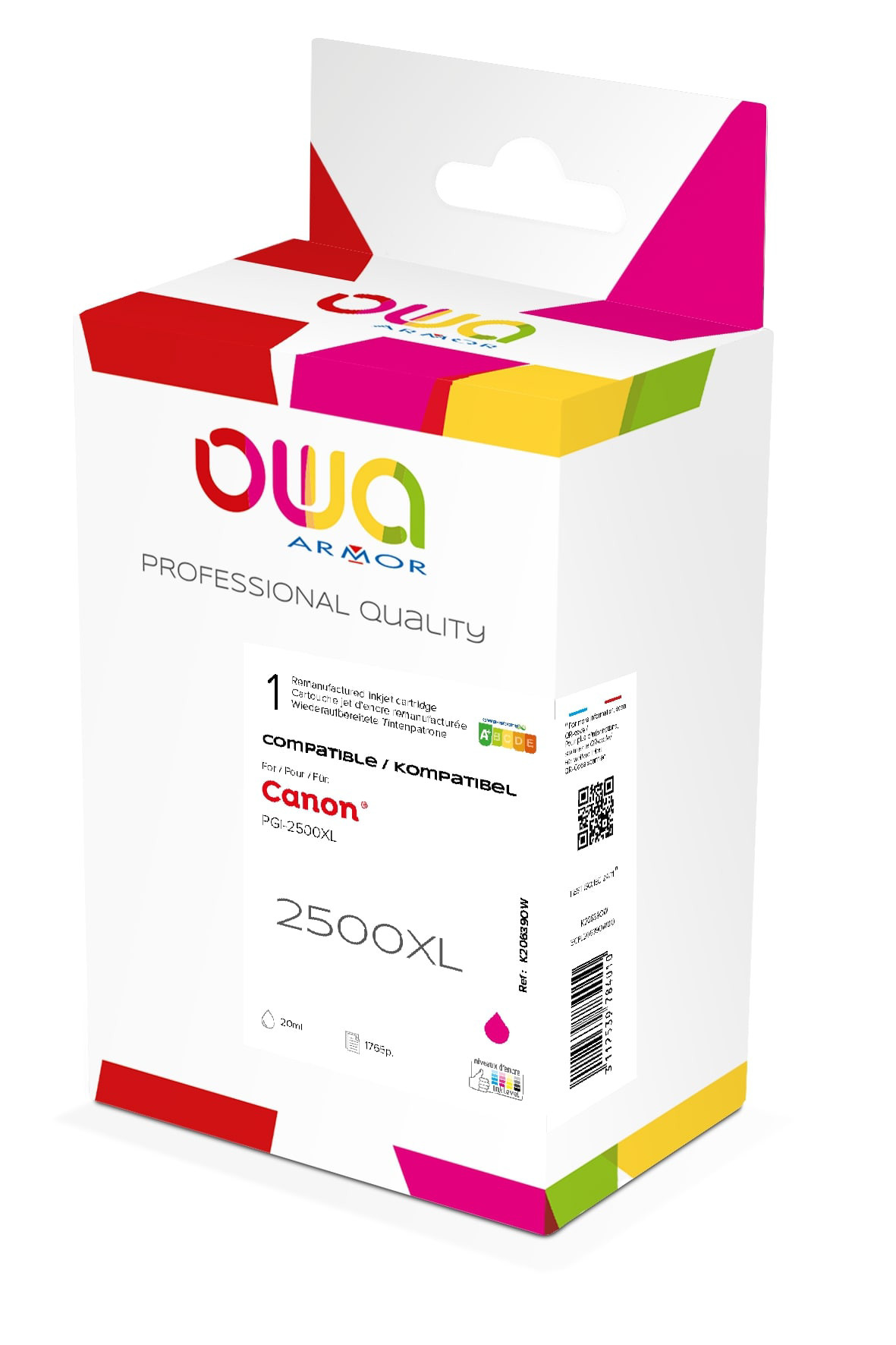 OWA Cartouche d'encre compatible CANON PGI-2500XL - K20639OW - Magenta