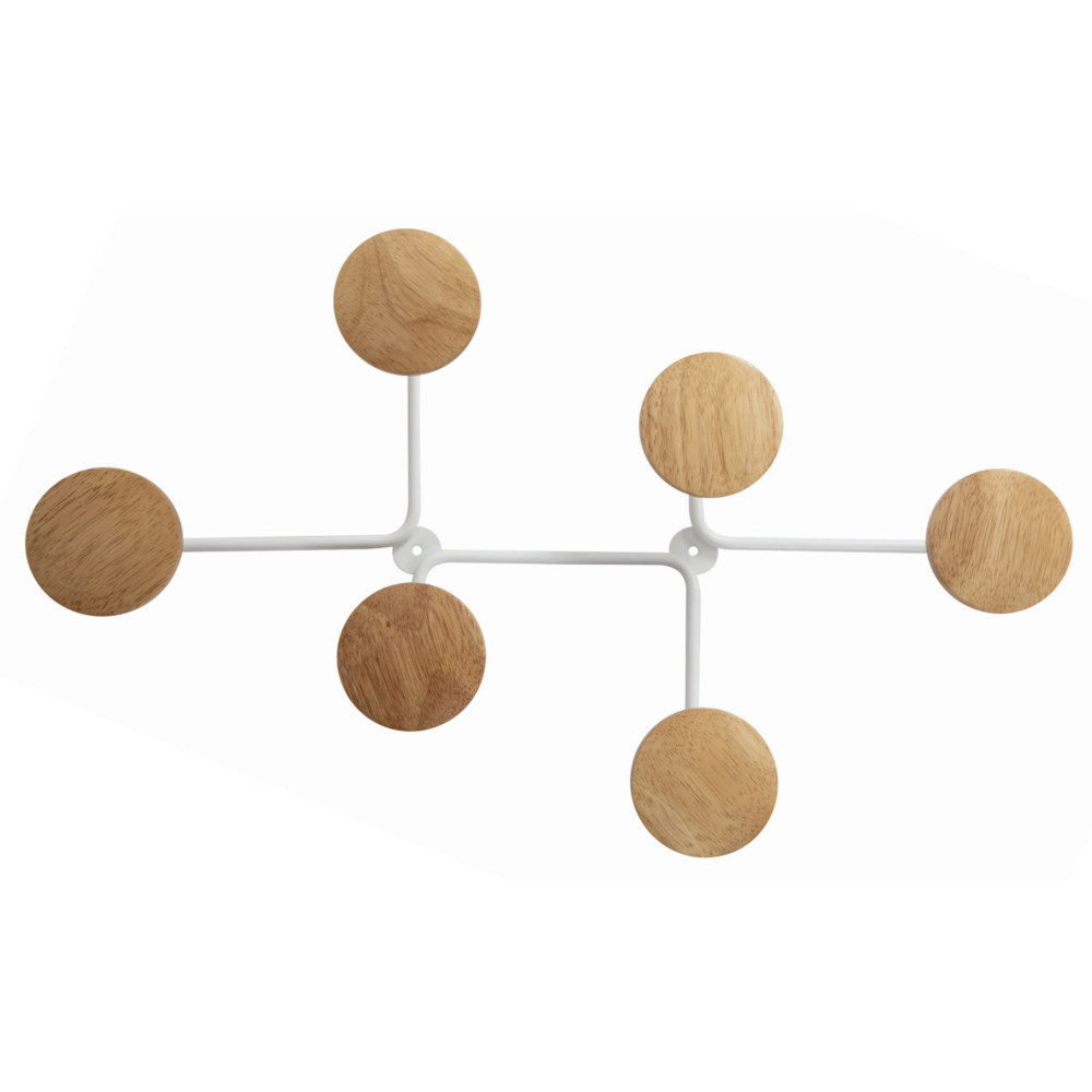 Alba Patre murale Design 6 patres - Bois et mtal Blanc