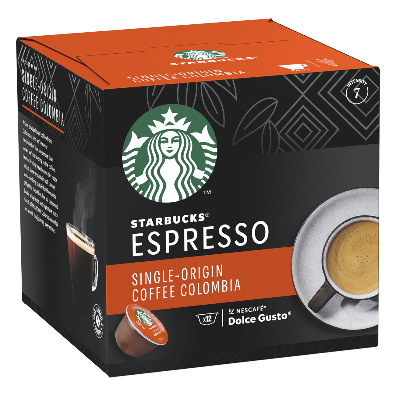 Starbucks Café Espresso Colombia pour machine Dolce Gusto - Boîte de 12 capsules