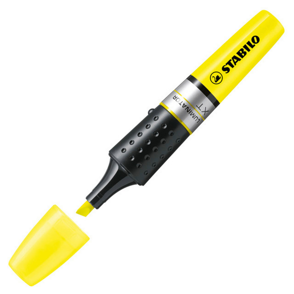 STABILO LUMINATOR Surligneur pointe biseaute 2 et 5 mm - Jaune