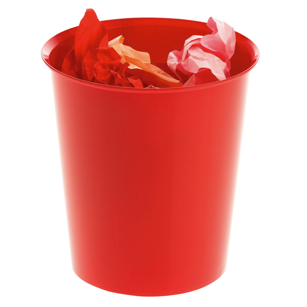 RAJA Corbeille  papier 18L recyclable - Rouge