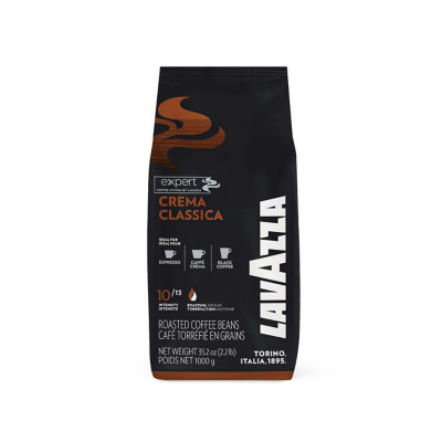 LAVAZZA Paquet de café en grains Expert Crema Classica - Intensité 10 - Paquet de 1kg