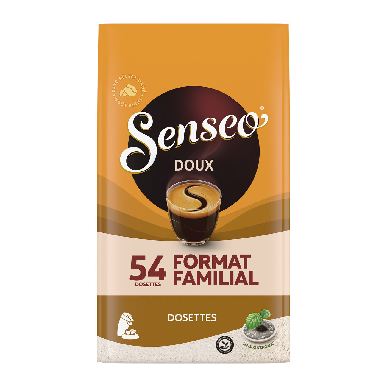 Senseo Café Doux - 54 dosettes souples