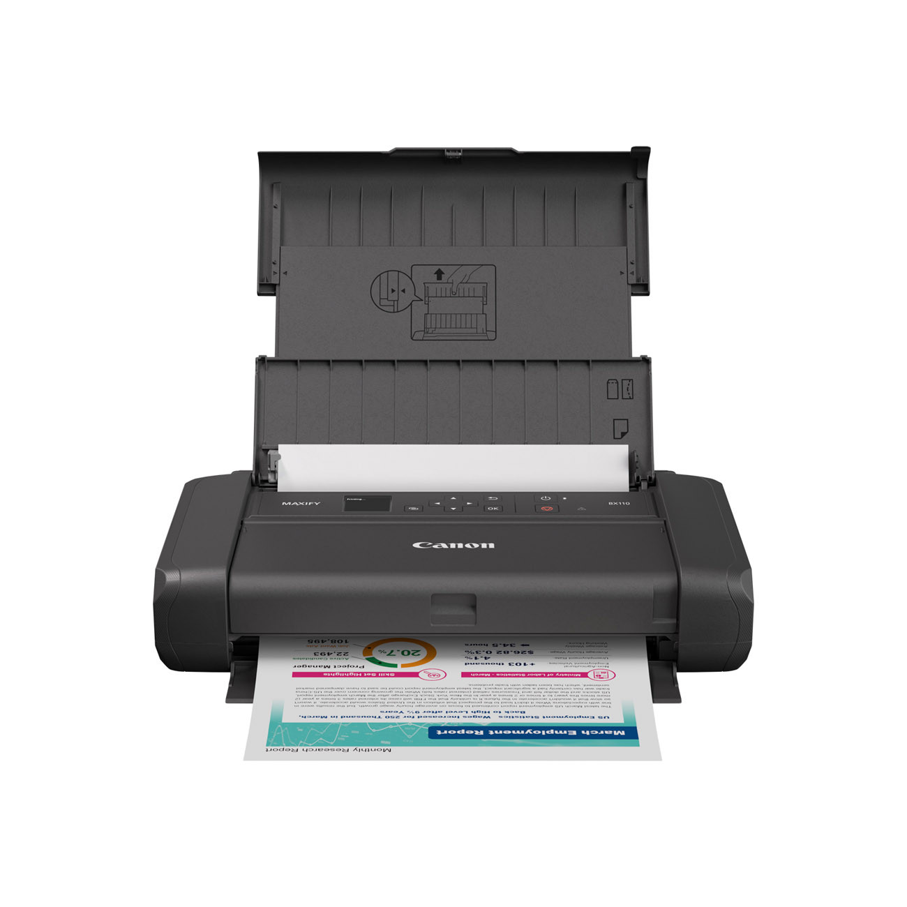 Canon Maxify BX110 Imprimante sans fil portable sur batterie - Jet d'encre couleur A4 compatible Wifi direct pour Smartphone et USB