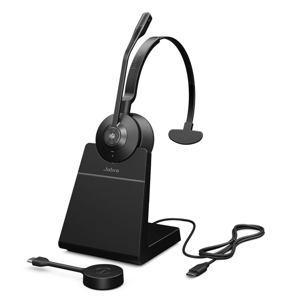 Jabra Engage 55 SE MS Mono Casque sans fil DECT + Dongle USB-C + Station de charge