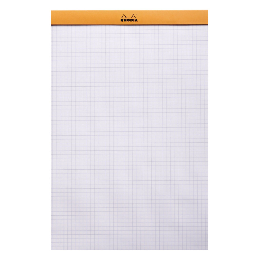 Rhodia Bloc notes agraf orange 21 x 32 cm - 80g - Petits carreaux 5x5 - 160 pages