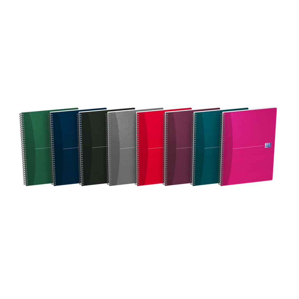 Oxford Cahier spirale OfficeEssentials A4 21 x 29,7 cm - 90g - Grands carreaux Sys - 180 pages
