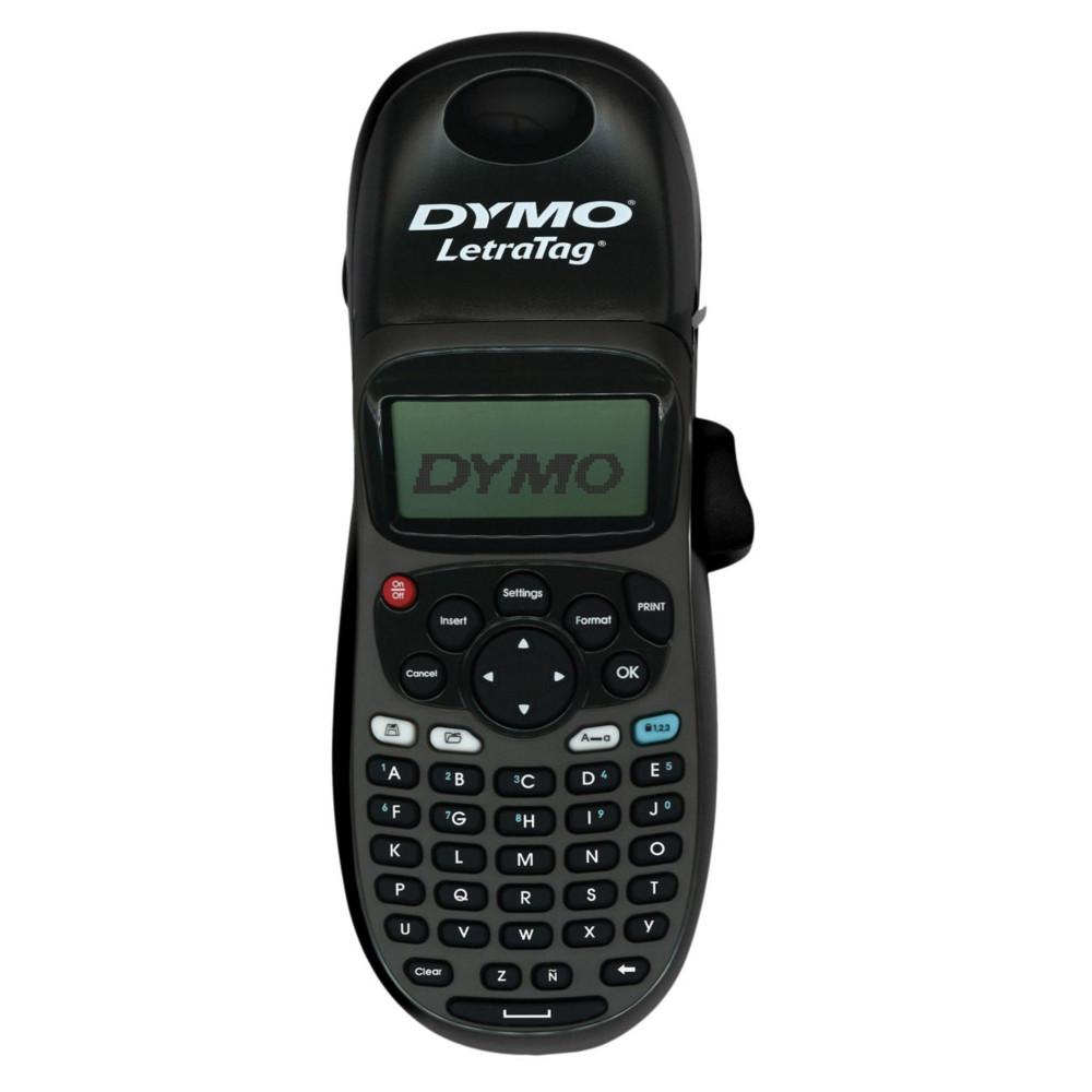 Dymo Etiqueteuse LetraTag 100H portable Grand cran et impression d'tiquettes autocollantes sur 2 lignes - Noir