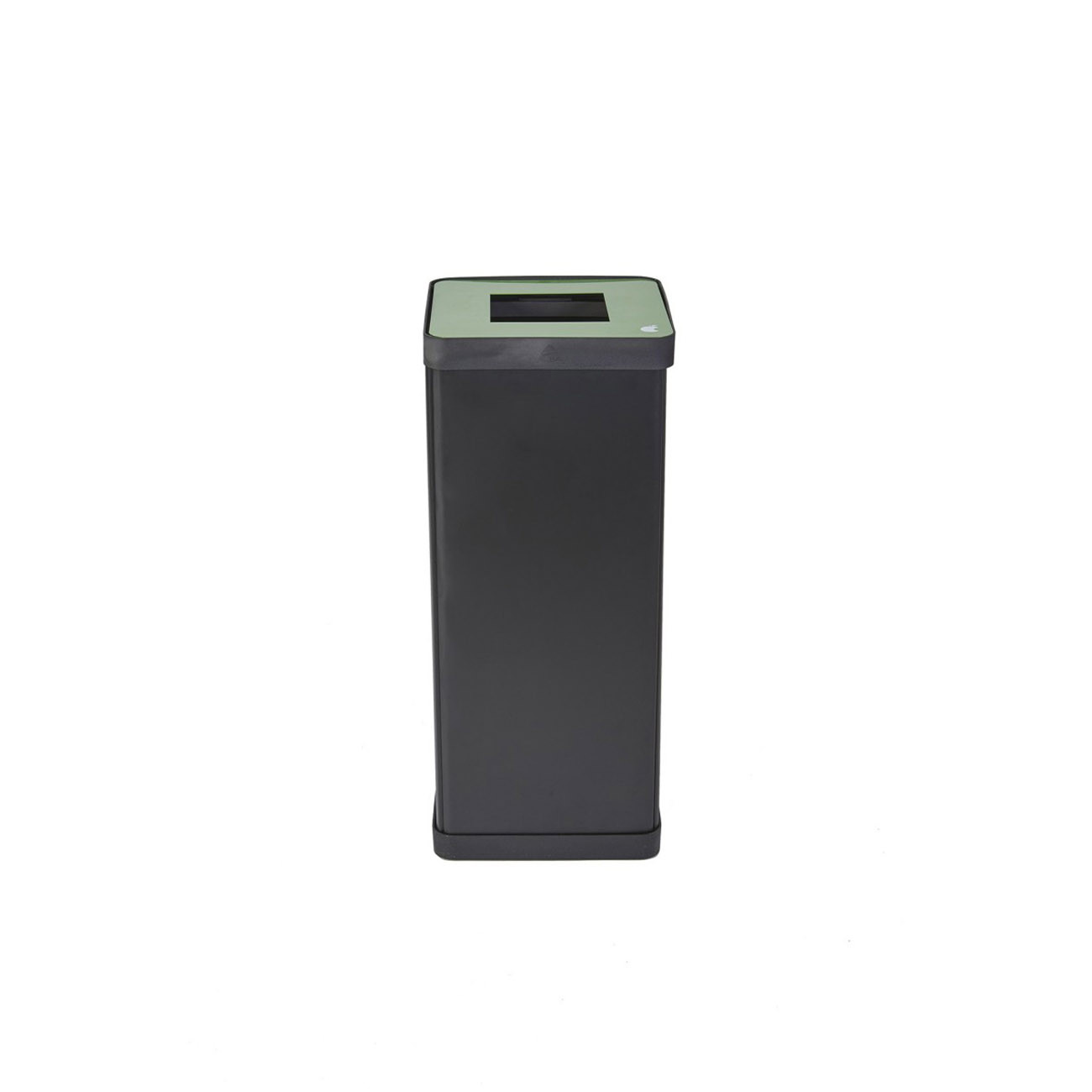 Alba Poubelle de tri sélectif pour le recyclage des déchets 50L - Vert corps noir