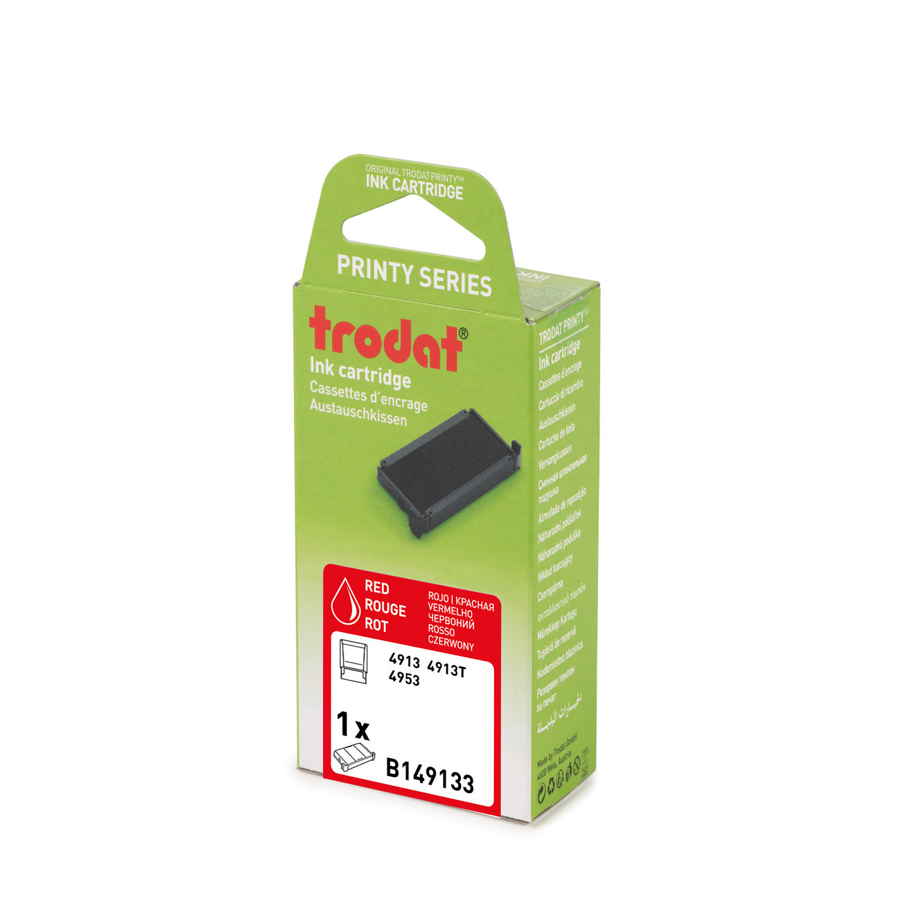 Trodat Cassette d'encre de rechange pour tampons Printy 4913 - Rouge