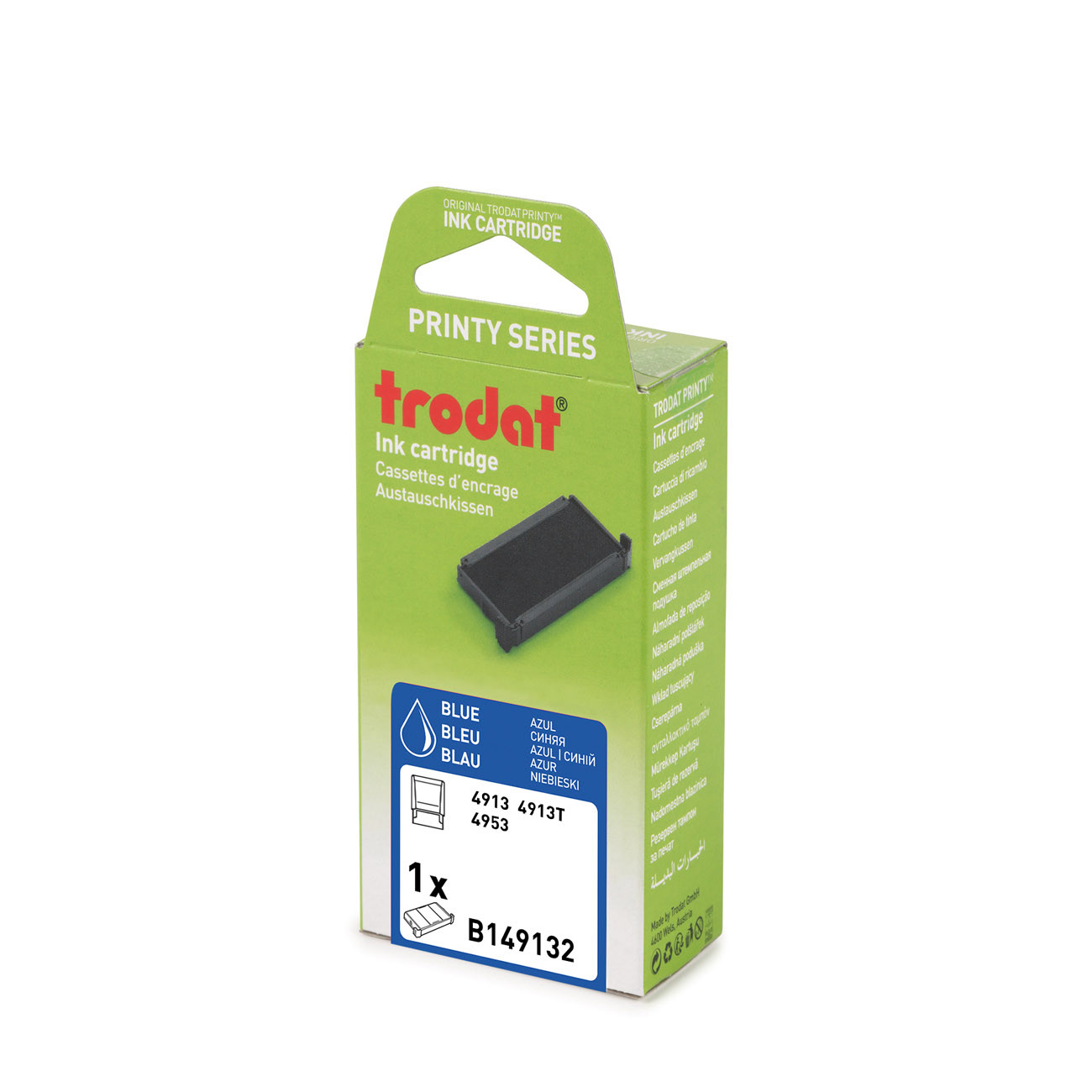 Trodat Cassette d'encre de rechange pour tampons Printy 4913 - Bleu